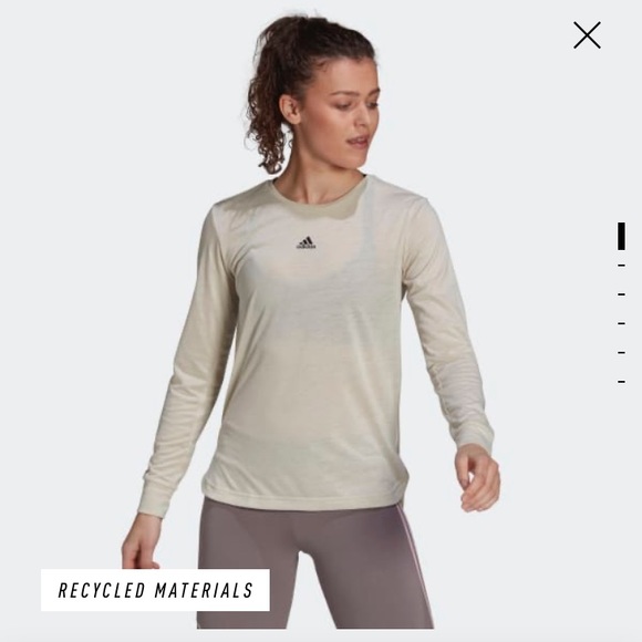 NWT Adidas AeroReady Long Sleeve Tee Zoe Saldana L - Picture 2 of 16